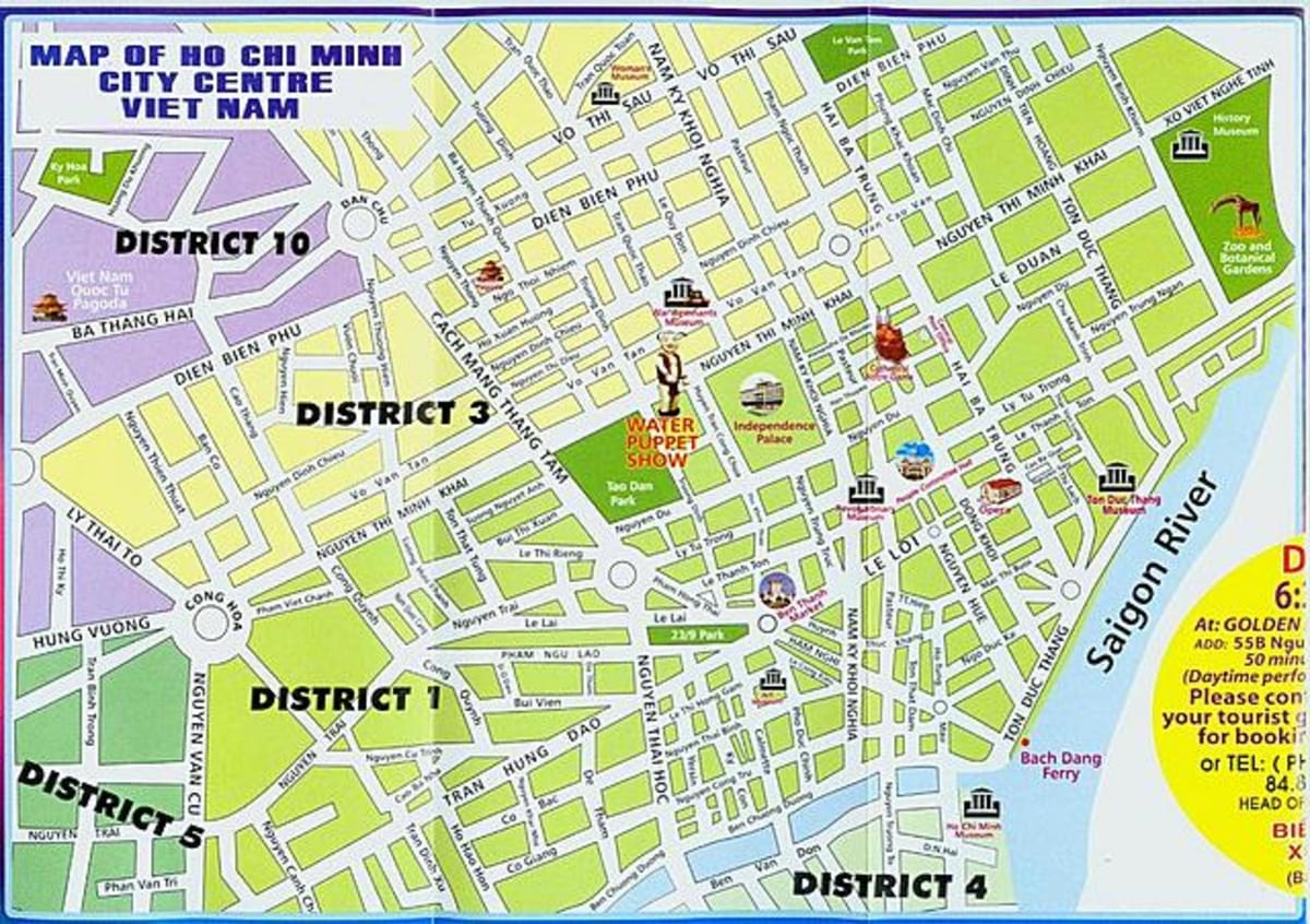 Karte von ho-chi-minh-Stadt Zentrum
