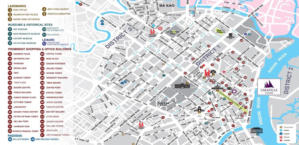 Karte district 1 hcmc