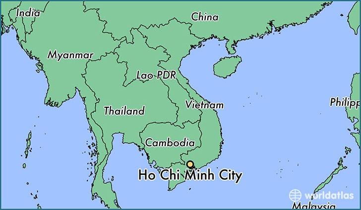 Karte von ho chi minh city weltweit