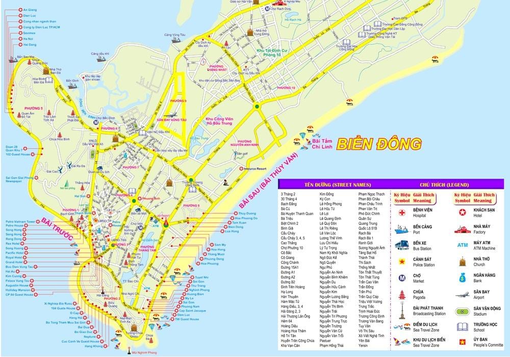 Karte von ho chi minh Stadt-port