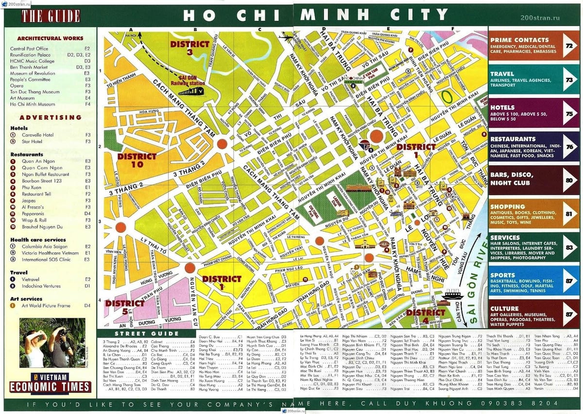 Karte von ho chi minh-vietnam
