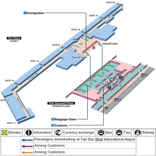 saigon airport Landkarte