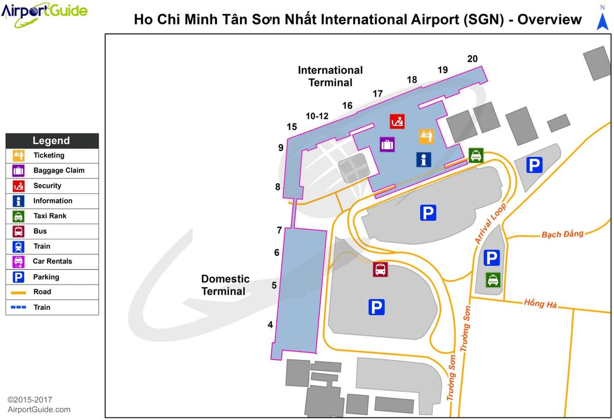 tan son nhat international airport Landkarte