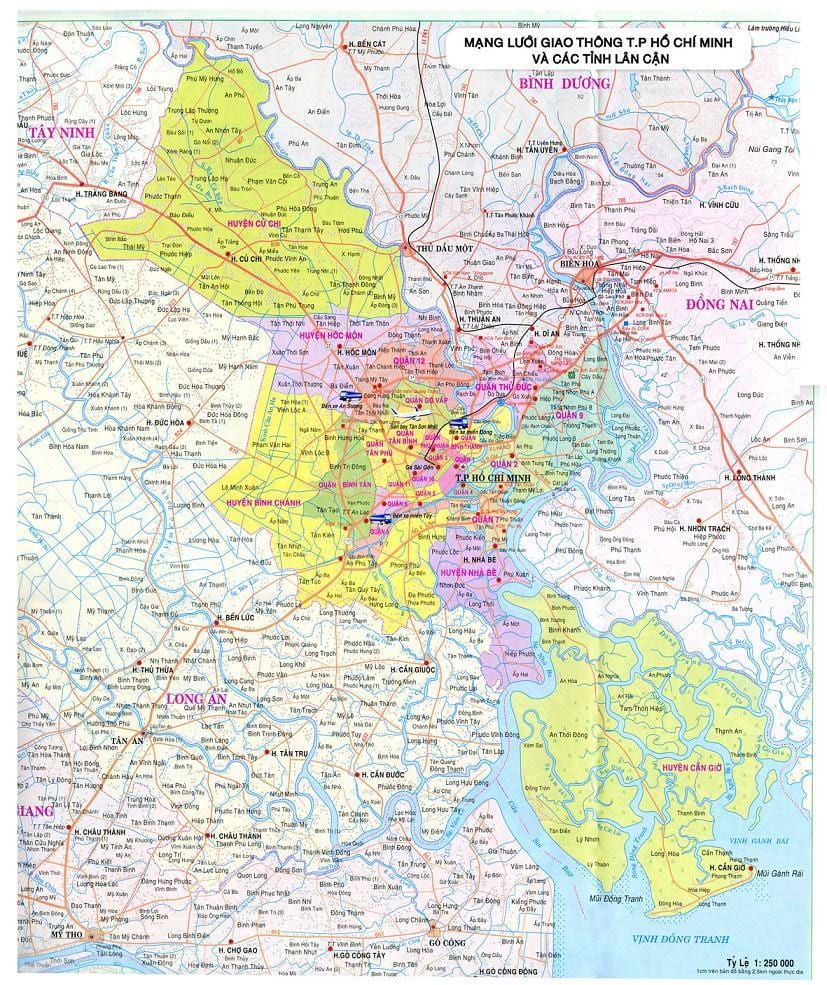 Karte von tp ho chi minh